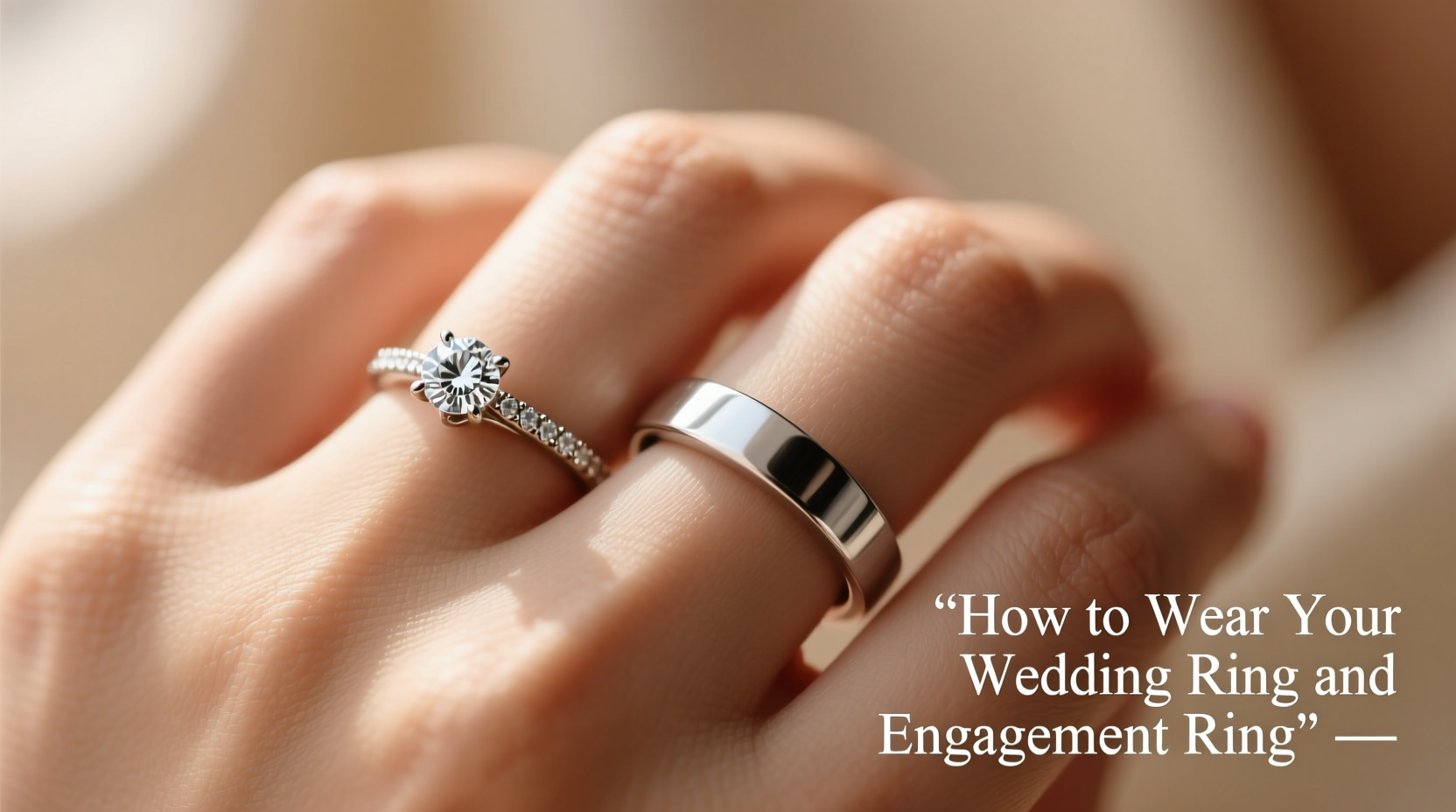 how to wear your wedding ring and engagement ring
