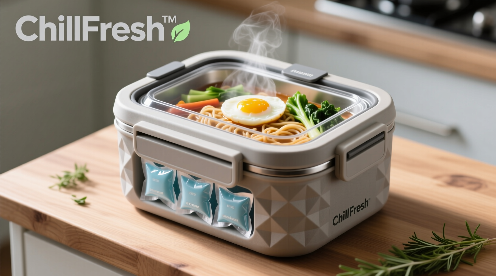 Proper food packaging with insulation and cooling elements