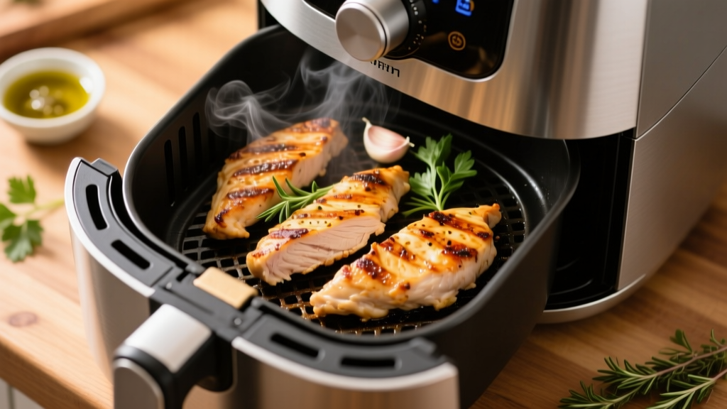 Grilled Chicken Breast Strips in Air Fryer (Crispy & Juicy)