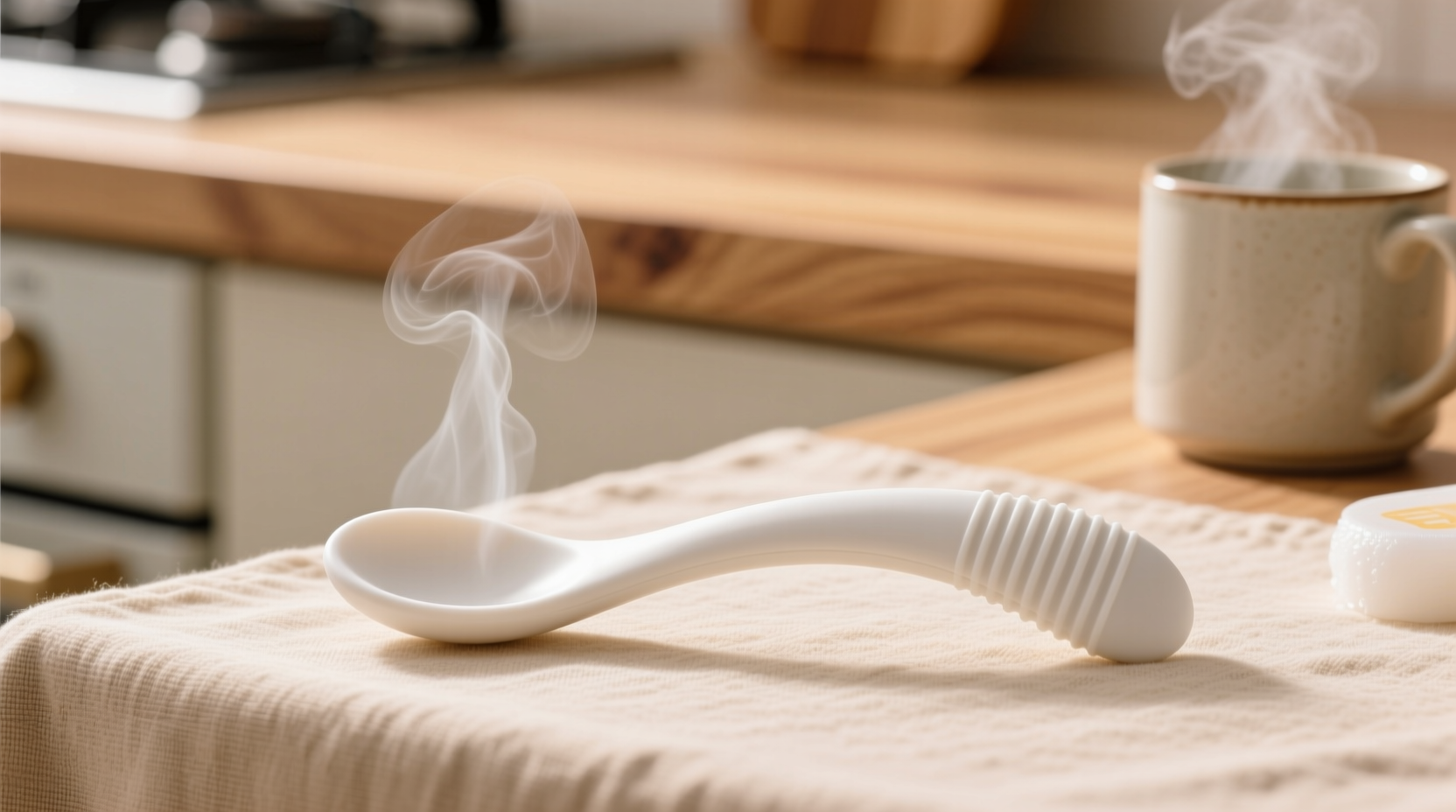 eco friendly cleaning sanitize silicone baby spoons safely
