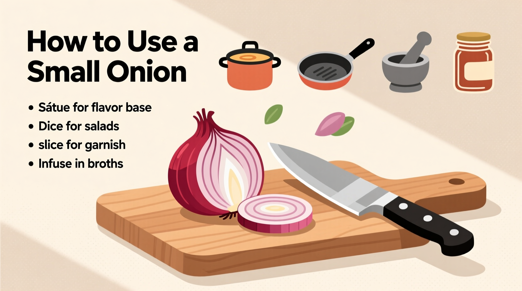 a guide to using a small onion in cooking