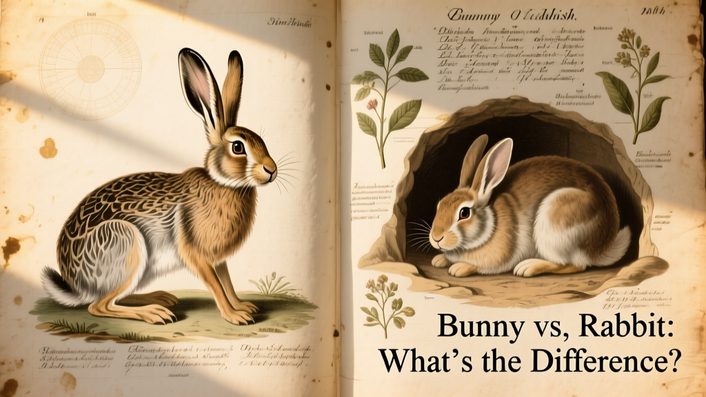 Historical illustration showing early English depictions of rabbits and hares from 18th-century naturalist texts