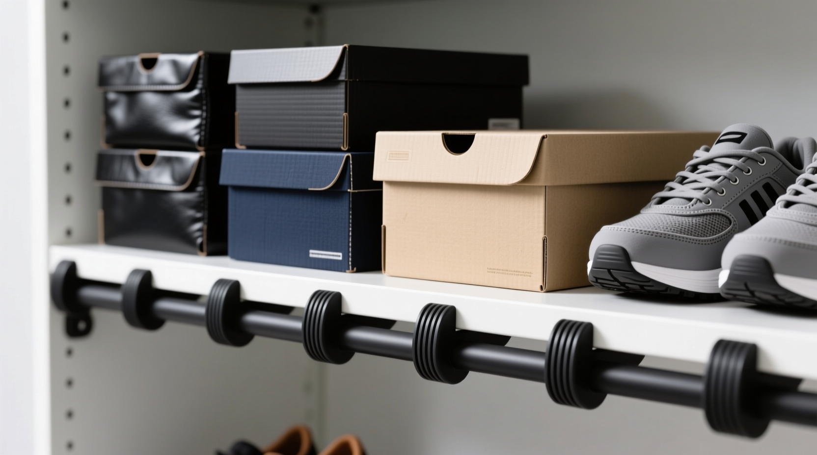 closet organization tips shelf edge guard vs rubber bumpers