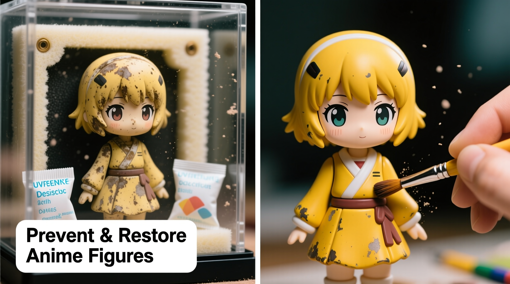 anime figures yellowing over time how to prevent and restore their look