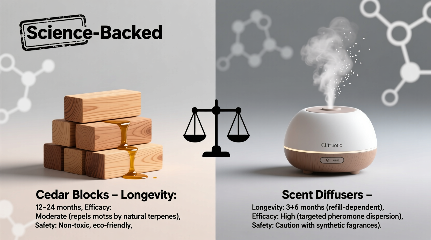cedar blocks vs scent diffusers which repels pests longer