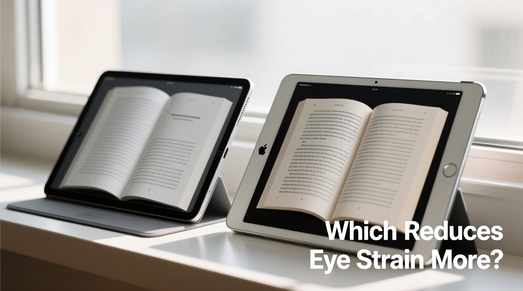 android tablet vs ipad for reading ebooks which reduces eye strain more