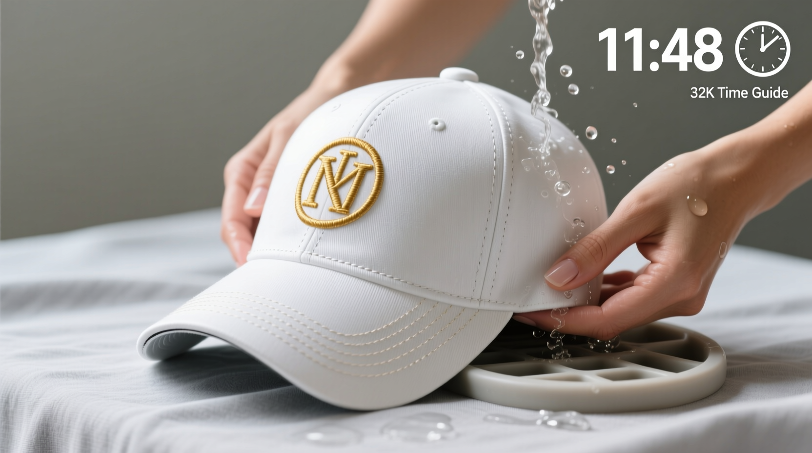 how to wash embroidered baseball caps without distorting shape