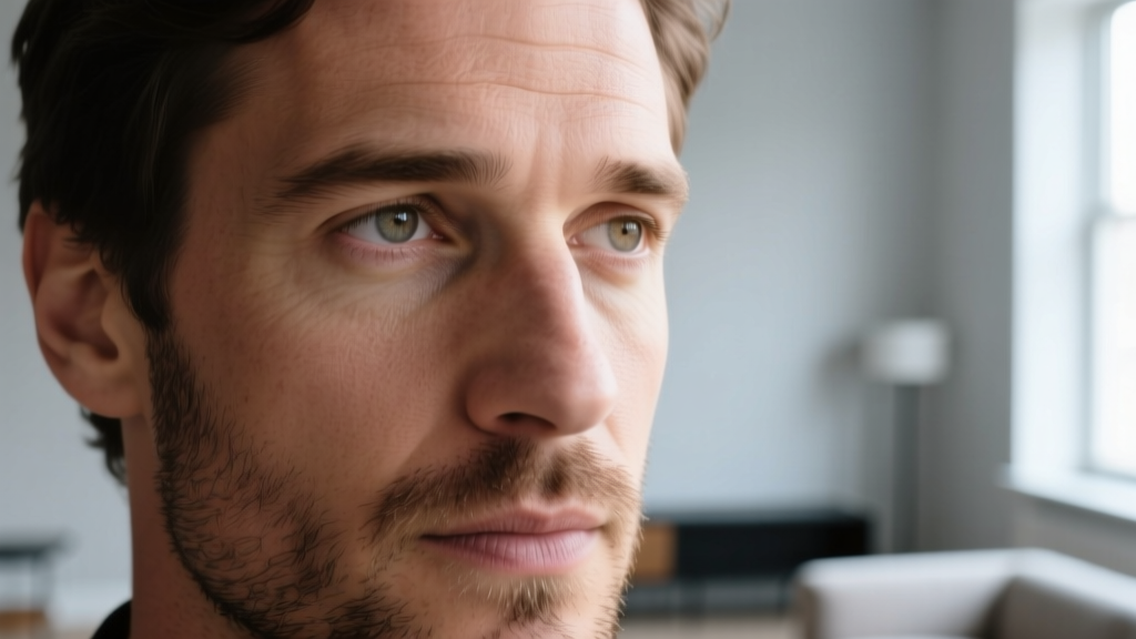 Close-up macro shot of a men