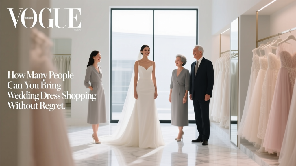 Wedding Dress Shopping Guest Limit: 2–3 People