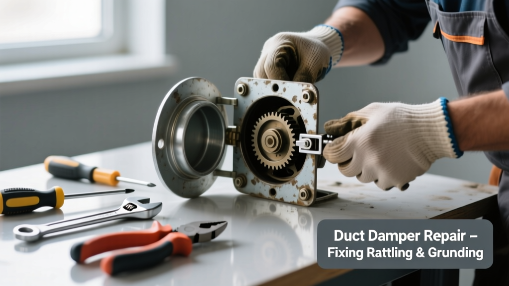 Fixing a Stuck Duct Damper Making Rattling or Grinding Noises
