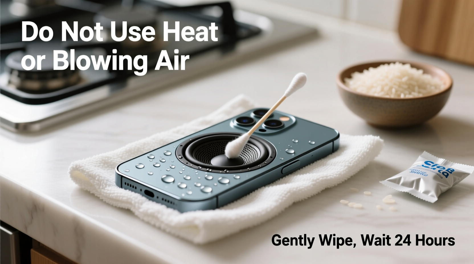 how to safely remove water from a phone speaker at home