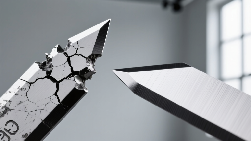 Macro comparison of a jagged blade edge from a carbide pull-through sharpener versus a mirror-polished edge from a 3000-grit stone