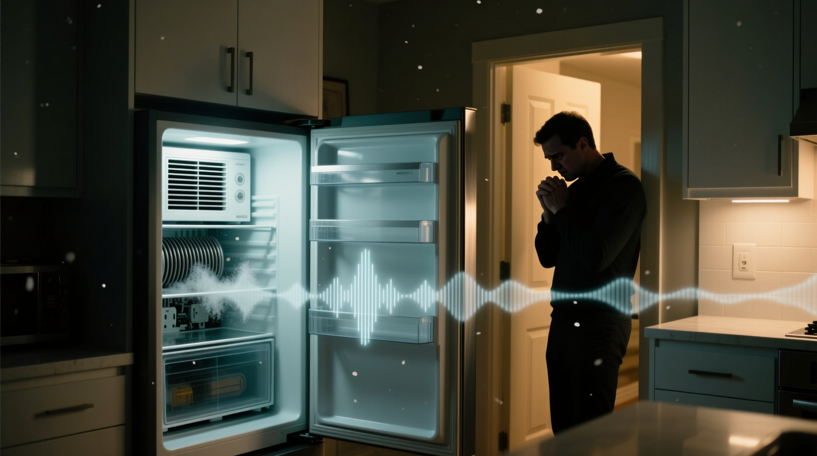 why is my refrigerator making loud noises at night and should i worry