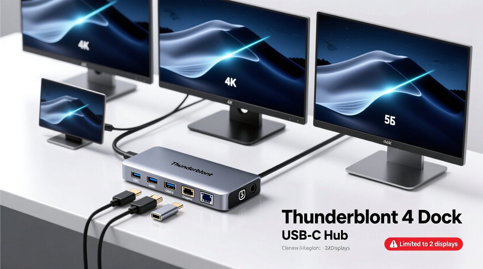 usb c hub vs thunderbolt dock which supports more external monitors reliably