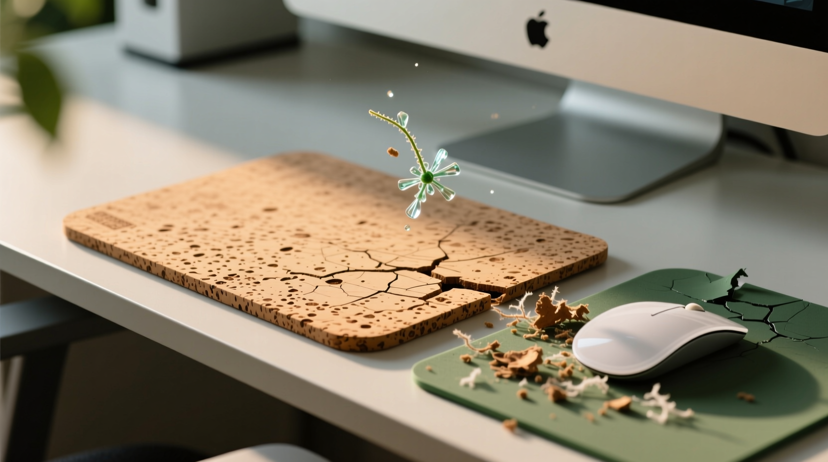 eco friendly cleaning tips compostable vs cork mouse pads