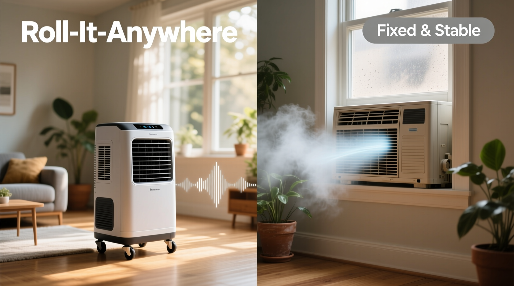 portable ac vs window unit is the convenience of rolling it around worth the noise