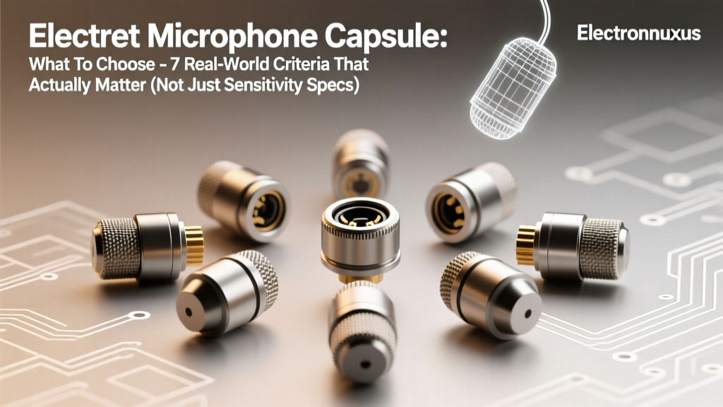 Electret Microphone Capsule What To Choose: 7 Real-World Criteria That Actually Matter (Not Just Sensitivity Specs)