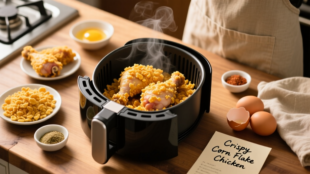 Crispy Corn Flake Chicken in Air Fryer (Easy Recipe!)
