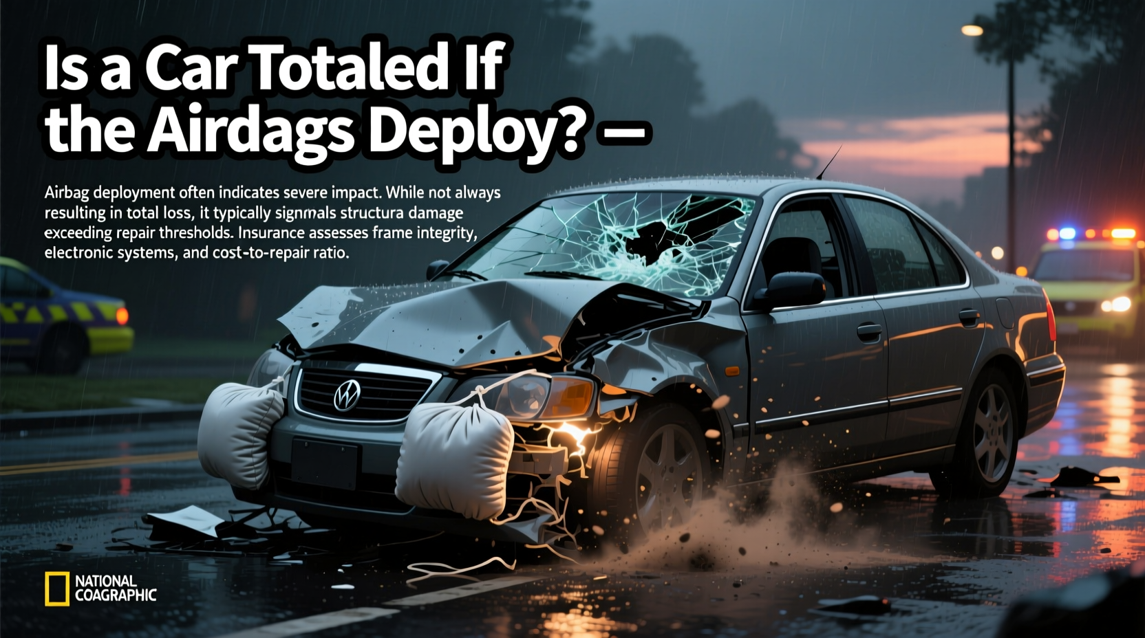 is a car totaled if the airbags deploy