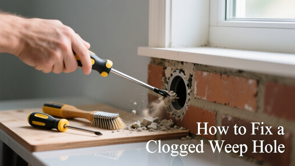 How to Fix a Clogged Weep Hole in Brick Veneer