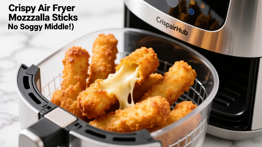 Crispy Air Fryer Mozzarella Sticks (No Soggy Center!)