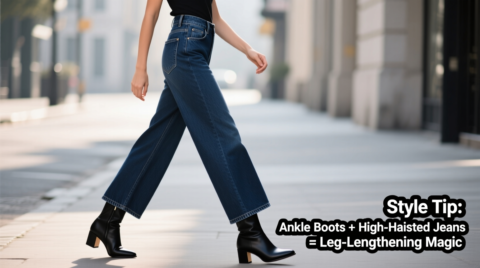 how to style ankle boots with jeans without looking short