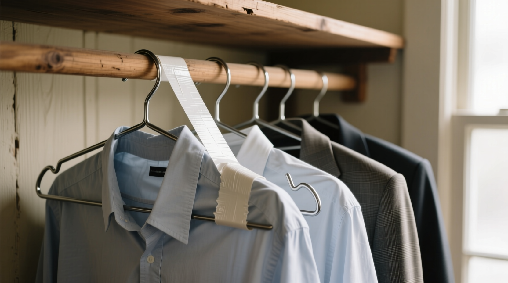 use hockey tape on clothes hangers to keep clothes from