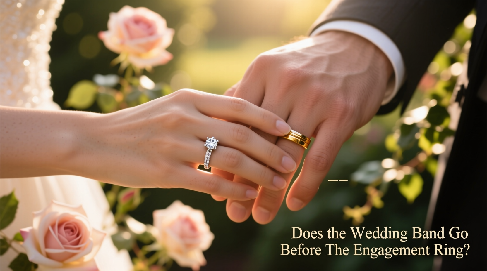 does the wedding band go before the engagement ring