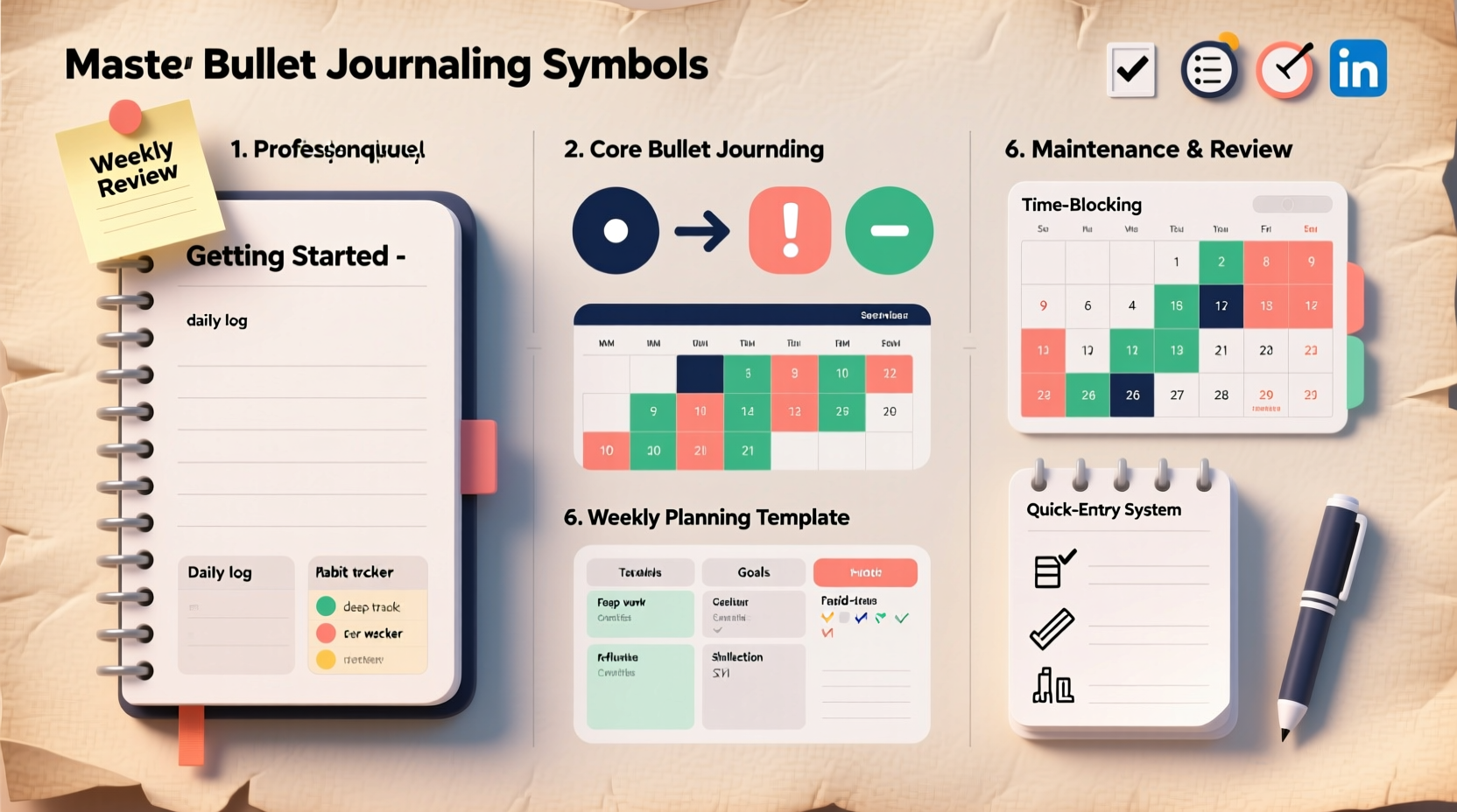Method 1234 Step By Step Guide To Mastering Bullet Journaling For Busy Professionals