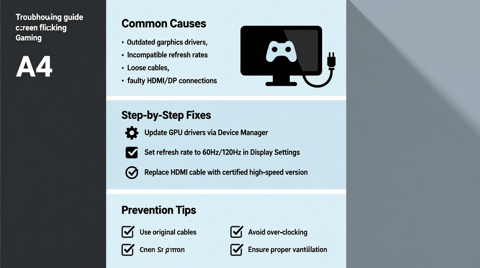 why does my monitor screen flicker when playing games troubleshooting guide