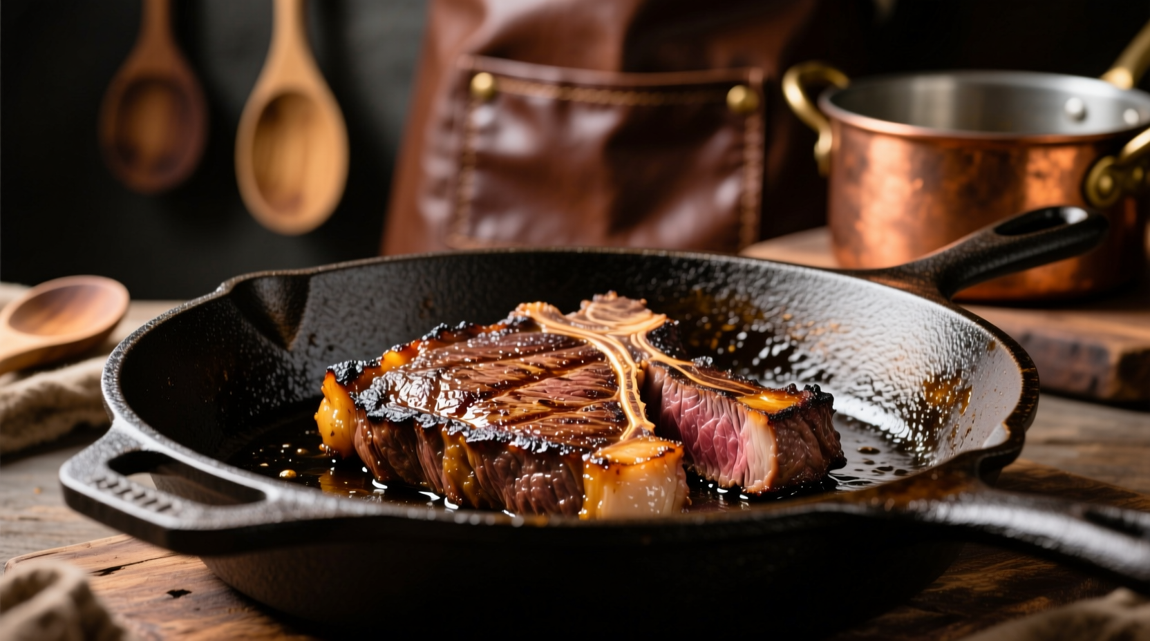 cast iron vs stainless steel for steak crust
