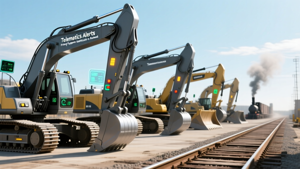 Telematics Alerts for Heavy Equipment Identification on Railroads