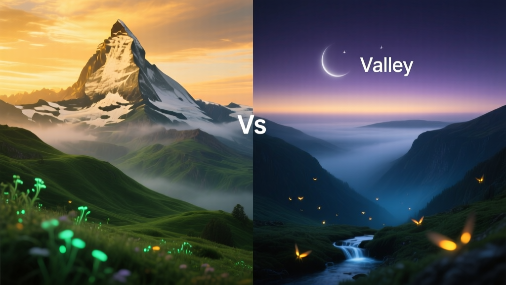 Mountain vs Valley: Dream Symbol Comparison