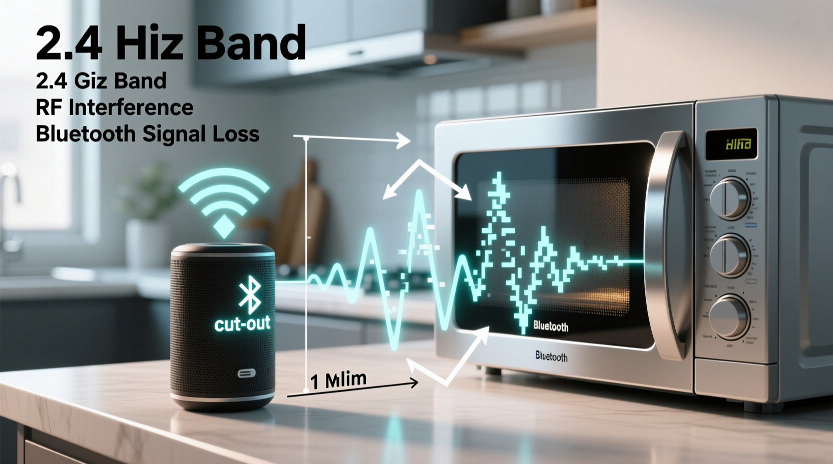 why does my bluetooth speaker cut out near microwaves understanding interference