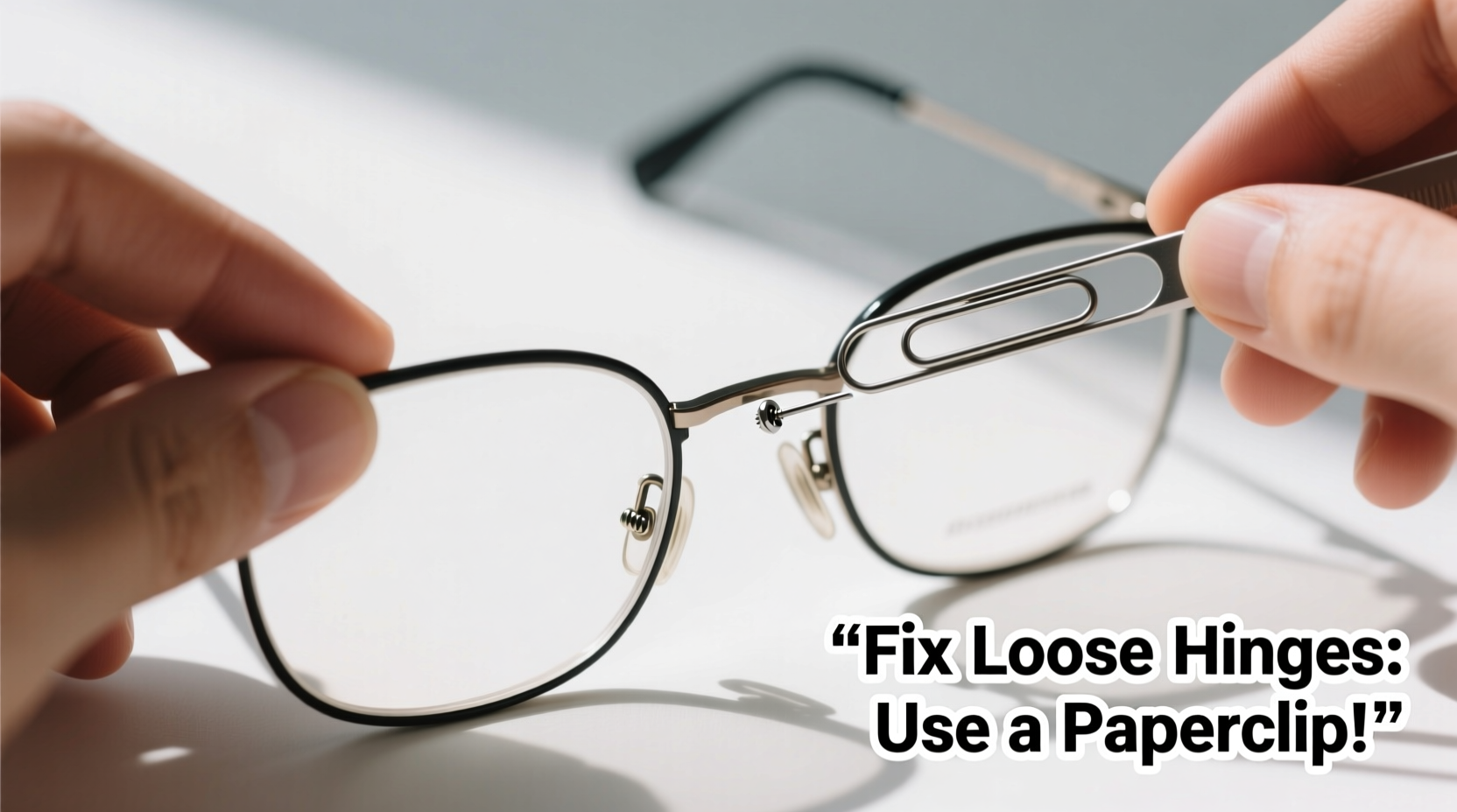 how to fix loose hinges on glasses without a tiny screwdriver kit