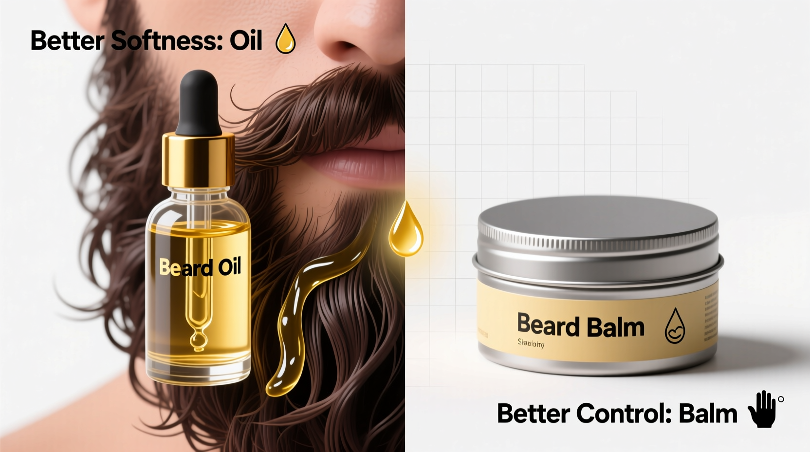beard oil vs balm which gives better control and softness for thick beards