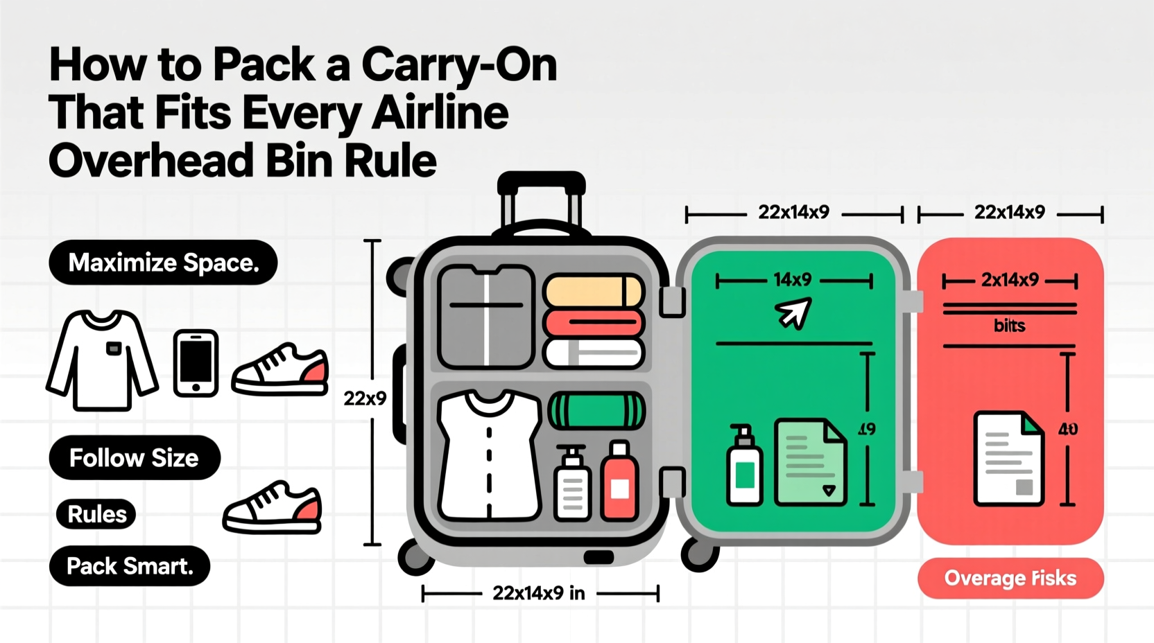 how to pack a carry on that fits every airline overhead bin rule