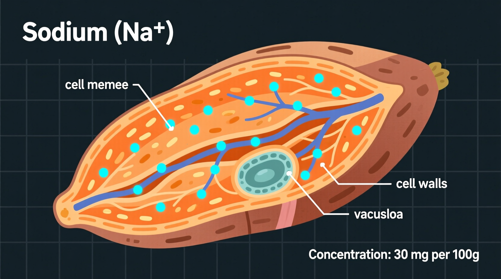 sodium in sweet potato