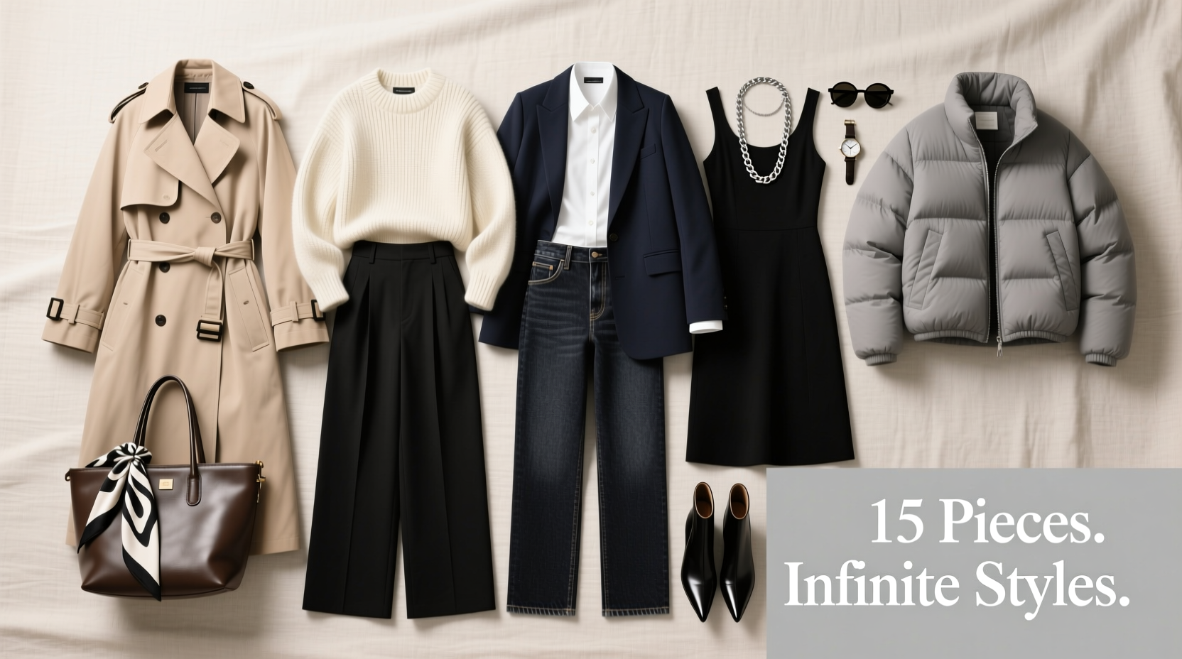 how to create a capsule wardrobe with only 15 pieces that never gets boring