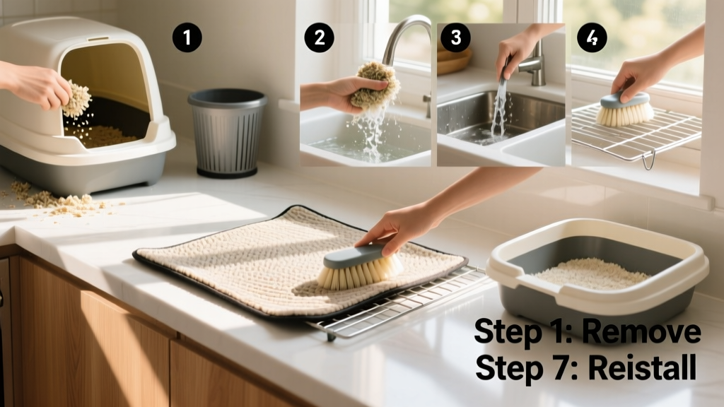 How to Clean a Cat Litter Mat in 7 Simple Steps