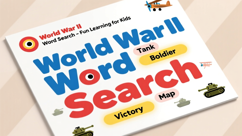 World War II Word Search Activity for Kids: Educational, Age-Appropriate, and Safety-First Learning