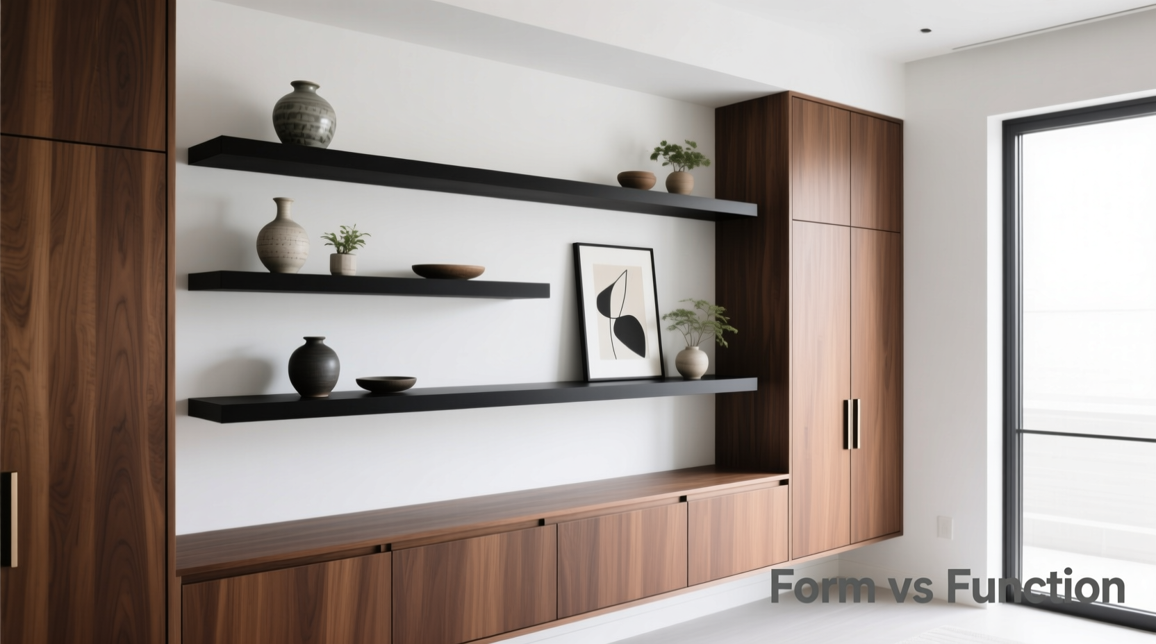floating shelves vs traditional cabinets modern look or less function