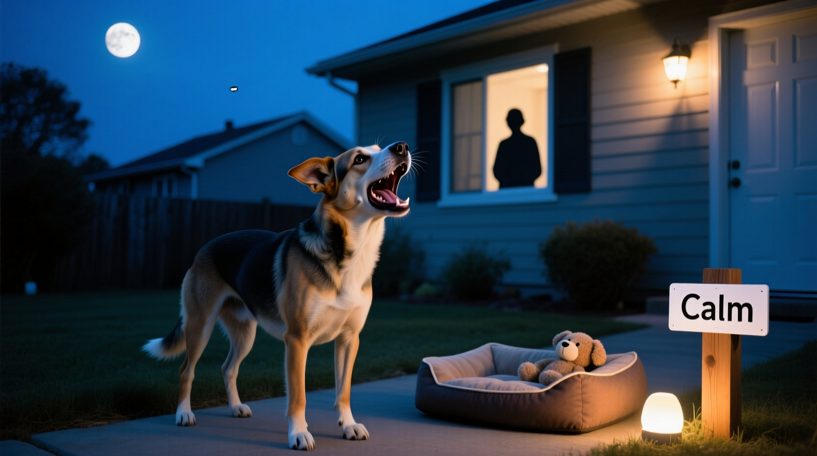 dog barking at nothing at night causes and calming strategies that work