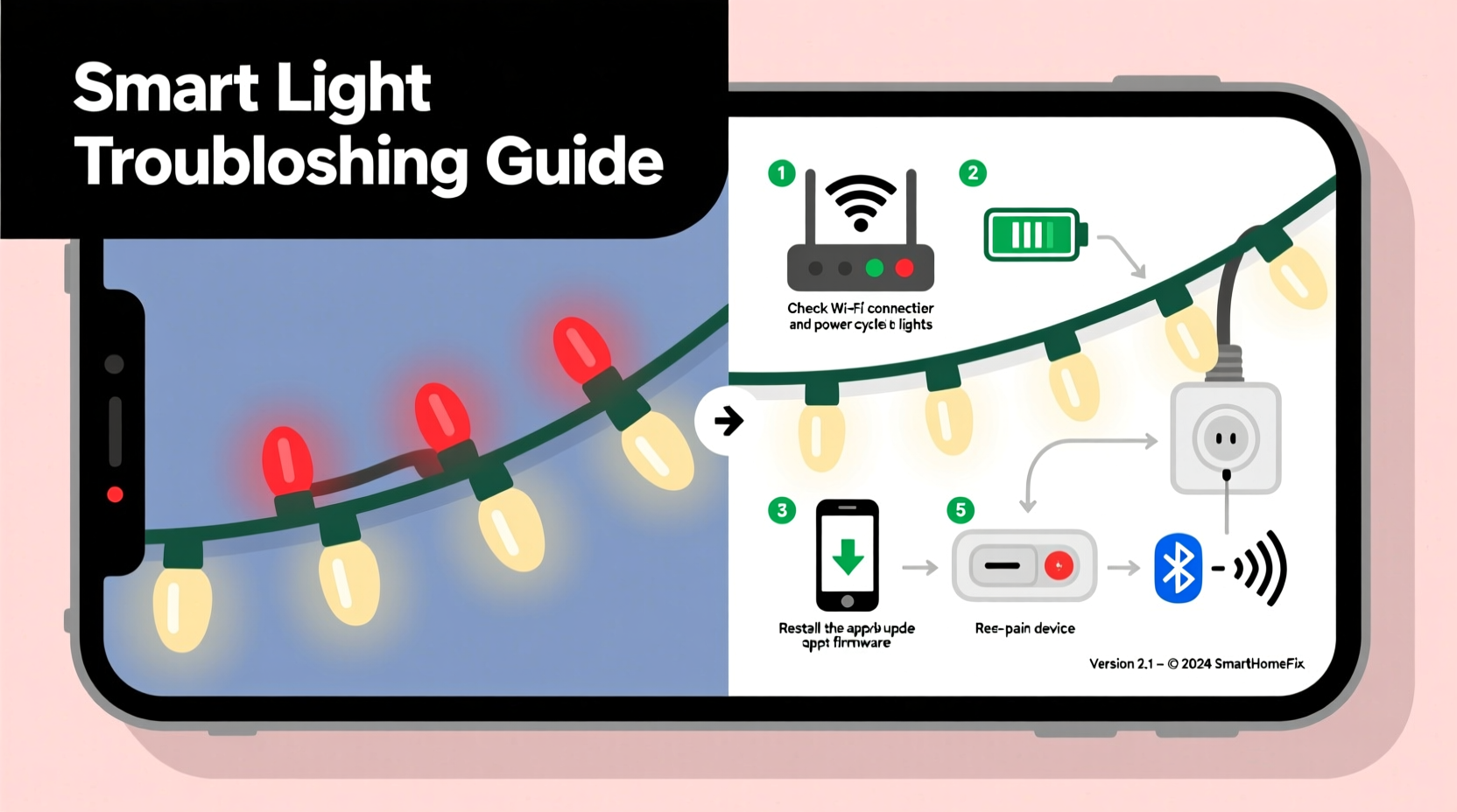 why is my smart christmas light not responding to the app step by step fix
