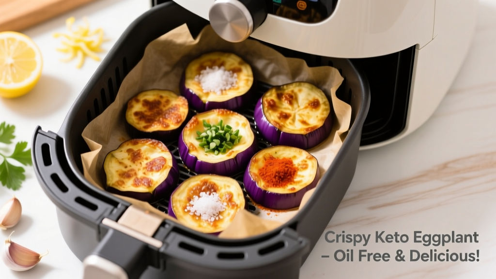 Keto Eggplant Air Fryer Recipe (Crispy & Oil-Free!)