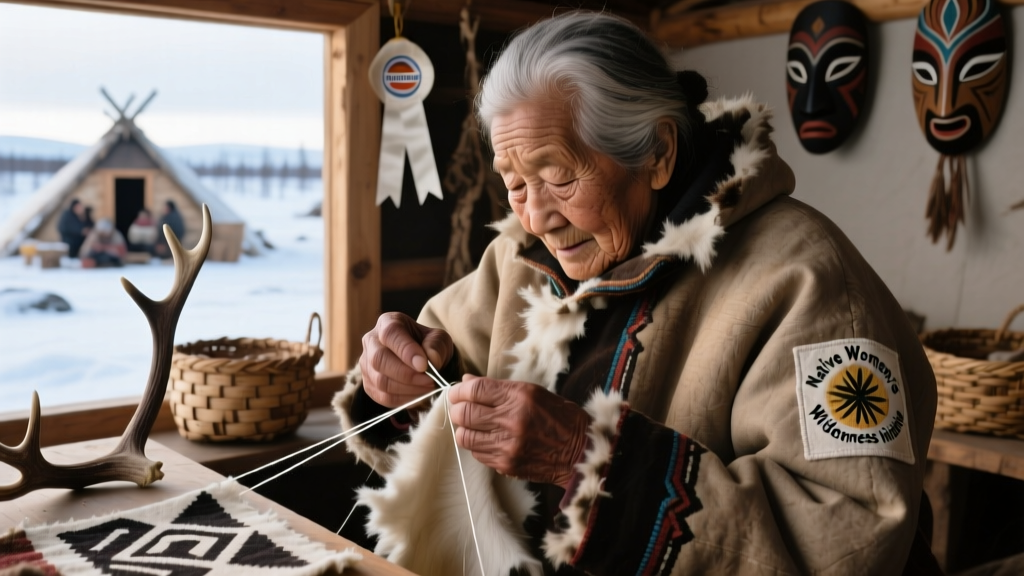 Inuit Parka Sewing With Caribou Skin And Gut Thread Methods