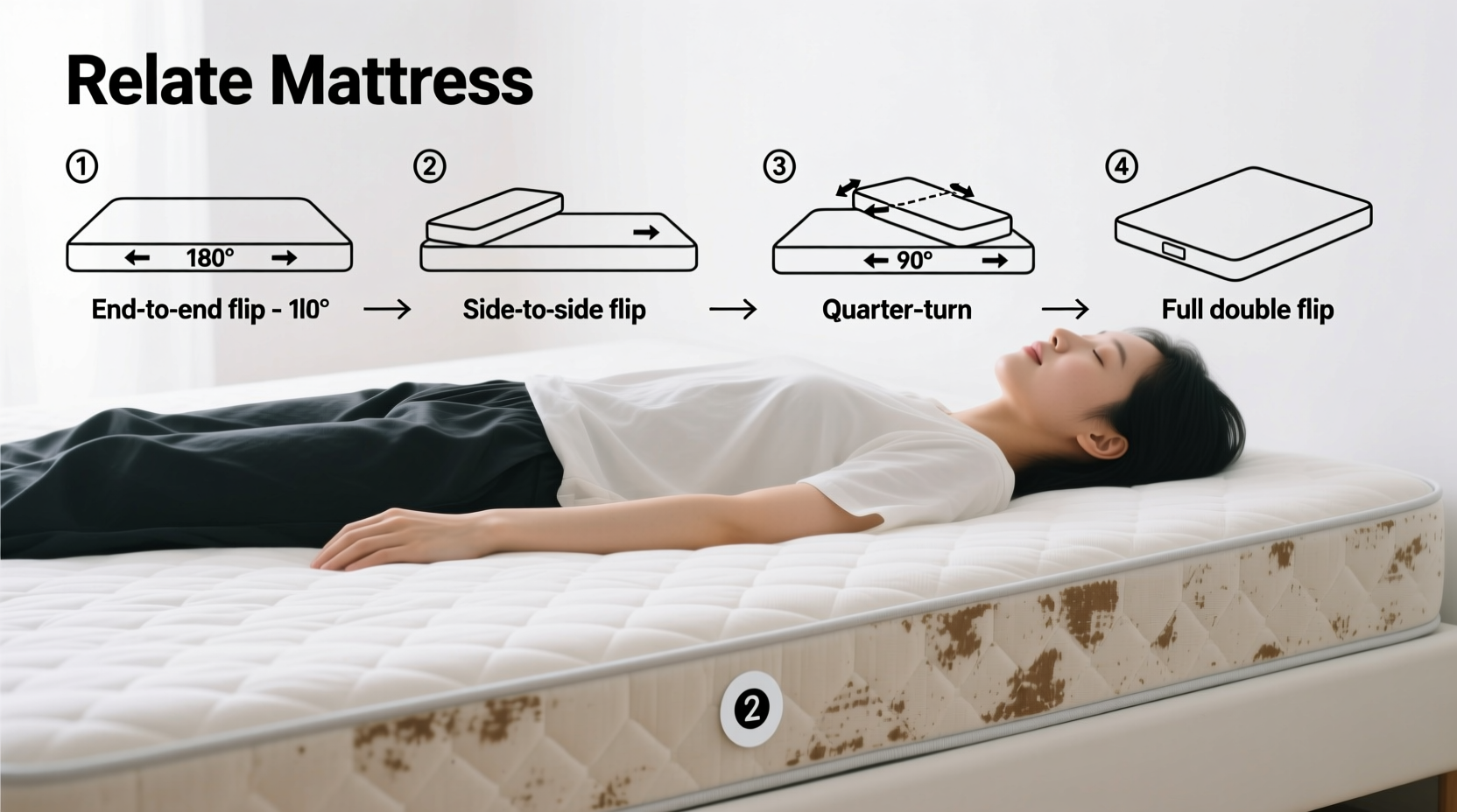 how to rotate mattress for even wear when you sleep in the same spot
