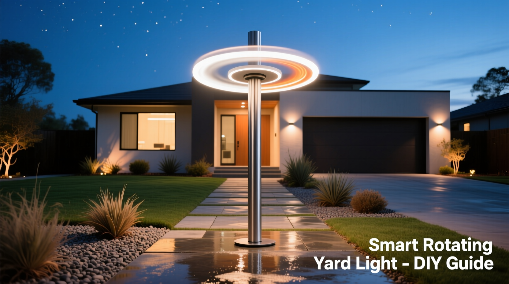 how to make a rotating light feature for your front yard