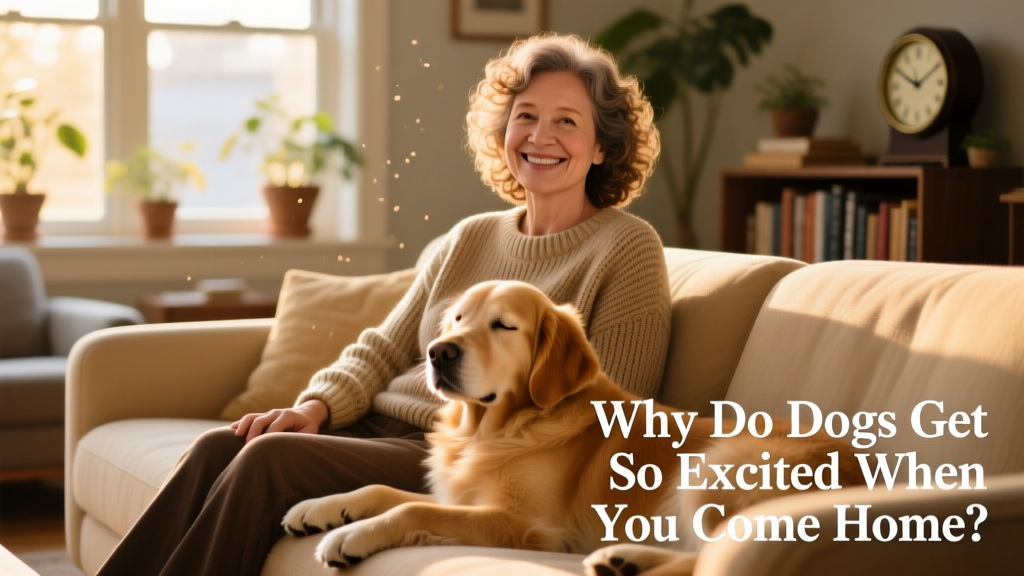 A relaxed woman sitting on the couch with her dog resting contentedly beside her
