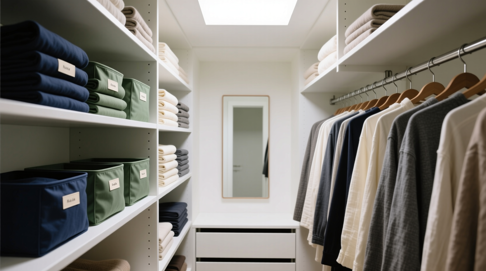 capsule wardrobe in tiny closet